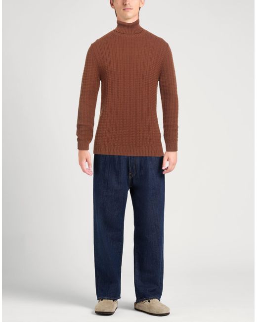 Alpha Studio Brown Turtleneck for men
