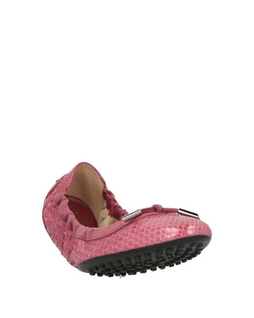 Tod's Pink Ballet Flats Leather