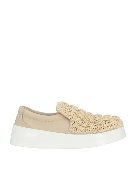 J.W. Anderson Natural Sand Sneakers Leather, Textile Fibers