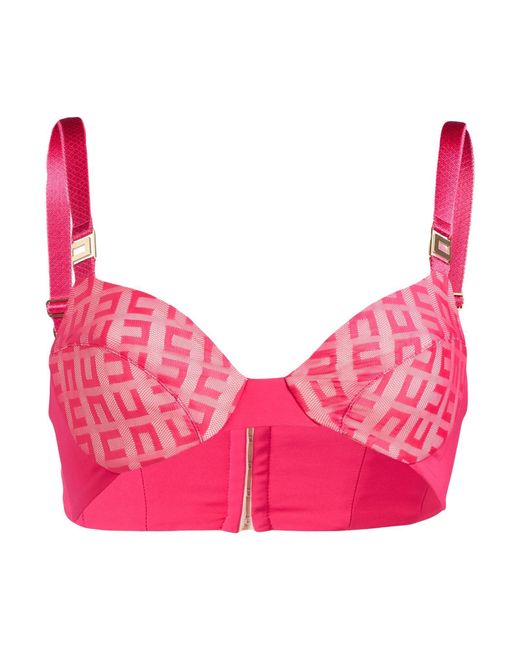 Elisabetta Franchi Pink Fuchsia Top Polyamide, Elastane