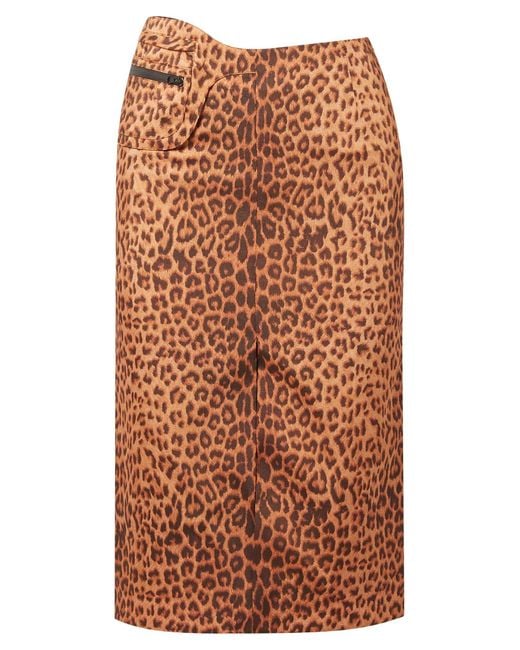 Commission Orange Dark Midi Skirt Polyester