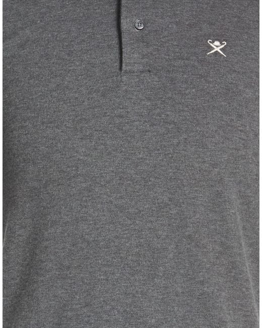 Hackett Gray Polo Shirt Cotton, Elastane for men