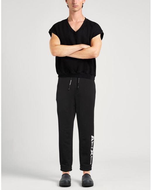 ARMANI EXCHANGE Black Pants Cotton, Polyester for men