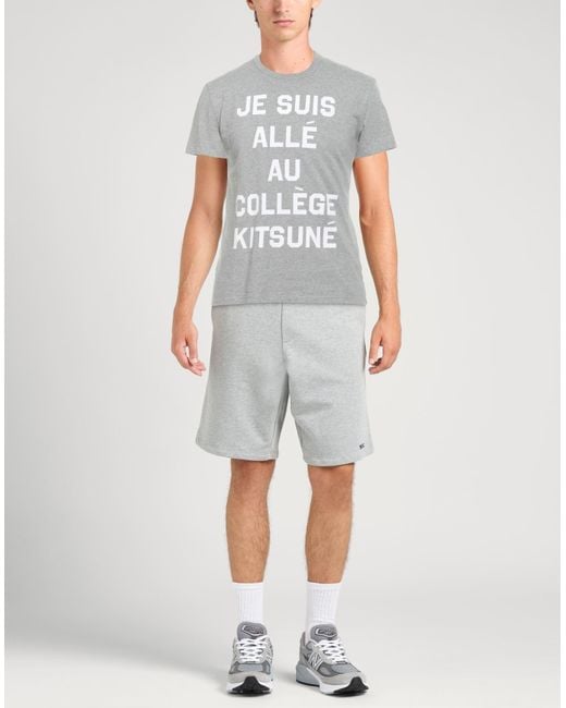 Maison Kitsuné Gray T-Shirt Cotton for men