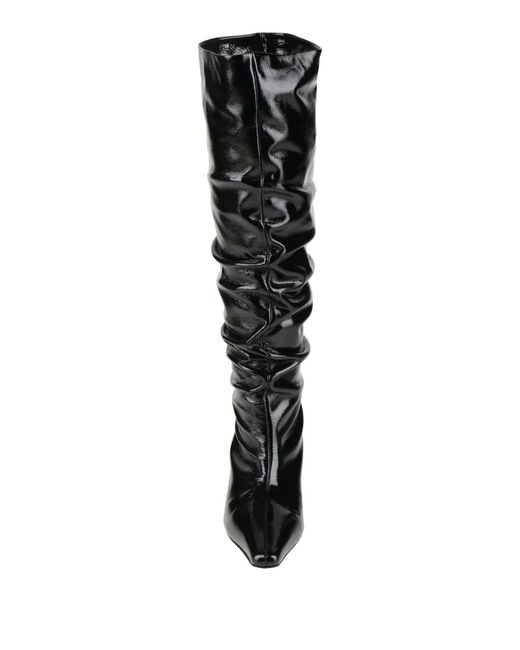 MSGM Black Boot Leather