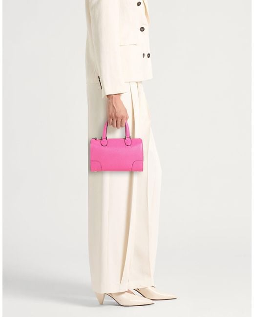Valextra Babila Mini -- Handbag Calfskin in Pink | Lyst