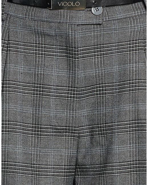 ViCOLO Gray Pants Polyester, Viscose, Elastane