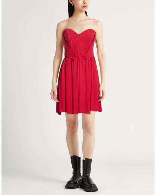 Liu Jo Red Mini Dress Polyester