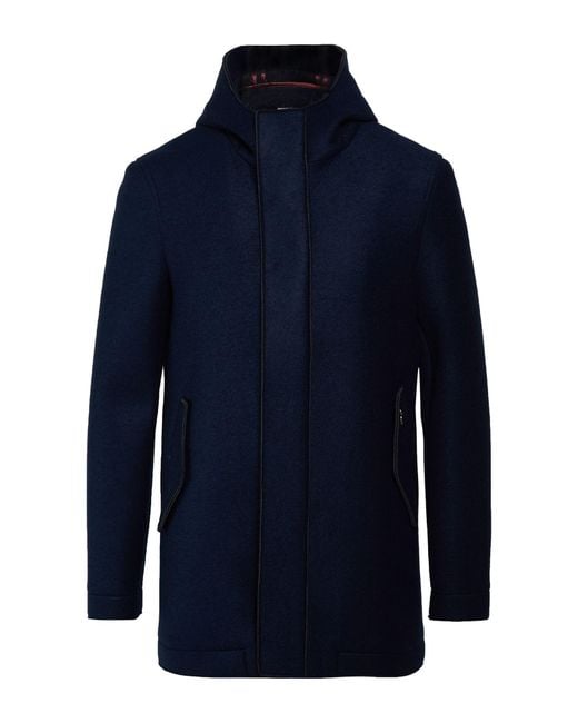 Bob Blue Coat Polyester, Acrylic, Virgin Wool, Elastane for men