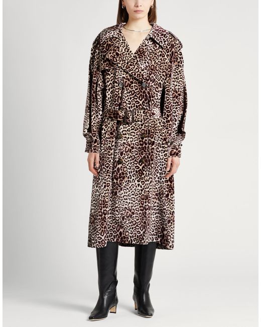Alexandre Vauthier Brown Coat Polyester, Cotton, Elastane