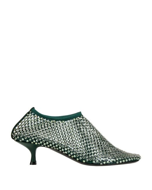 Christopher Esber Green Ankle Boots Textile Fibers, Leather