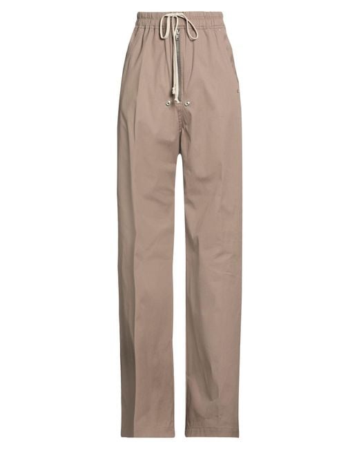 Rick Owens Natural Pants Cotton, Elastane