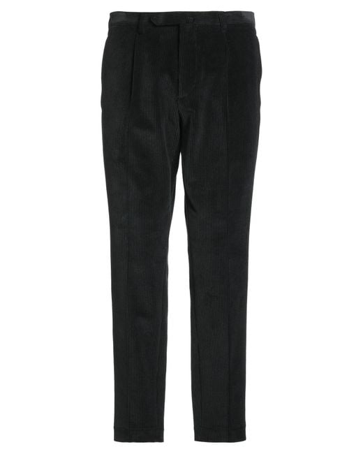 Santaniello Black Accademia Pants Cotton, Polyamide, Elastane for men