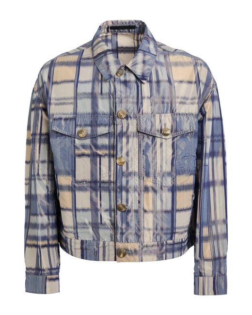 Giorgio Armani Blue Jacket Polyester for men