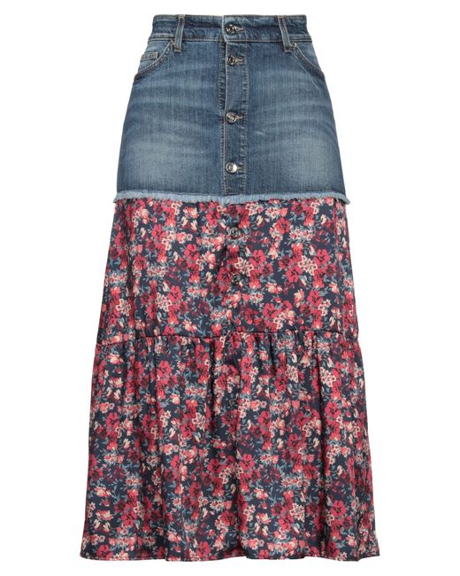 Liu Jo Blue Midi Skirt