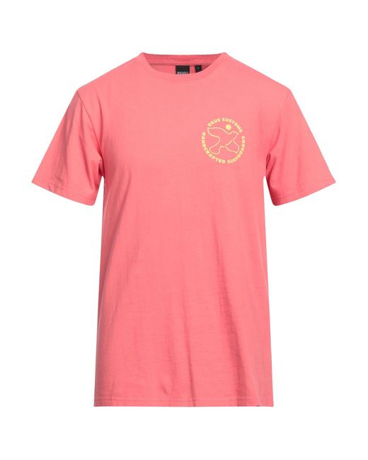 Deus Ex Machina Pink Coral T-Shirt Cotton for men