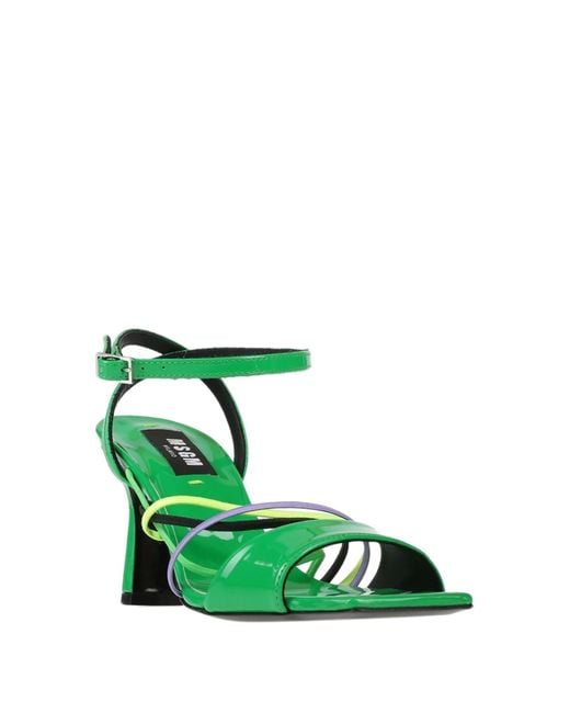 MSGM Green Sandals