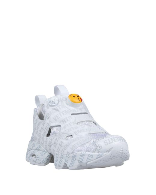 white reebok classics edition logo emoji instapump fury sneakers