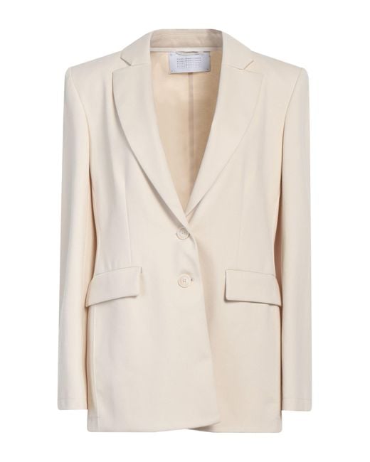 Harris Wharf London Natural Ivory Blazer Viscose, Polyamide, Elastane