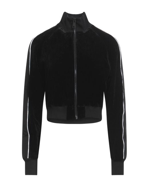 Versace Jeans Couture Black Chenille French Terry Turtleneck Sweatshirt