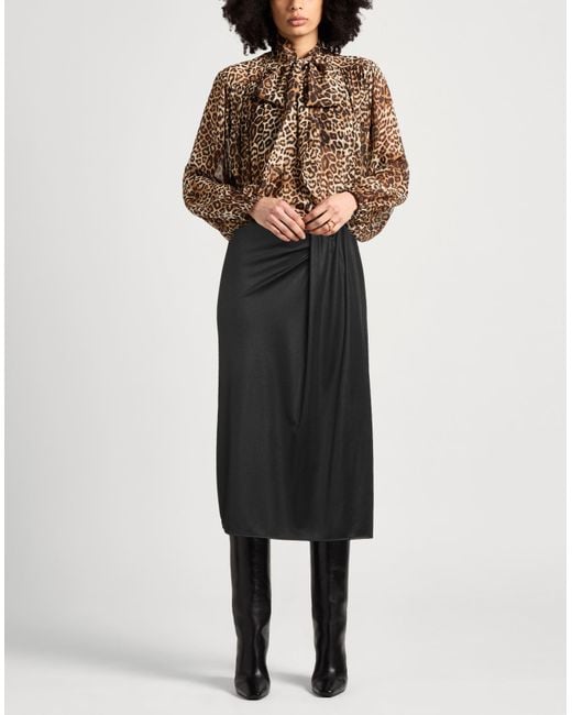 Caractere Black Midi Skirt
