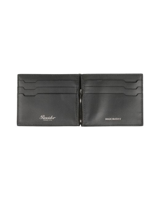 Pineider Gray Wallet Leather for men