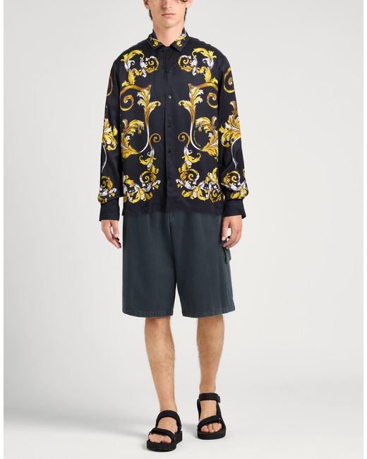 Versace Jeans Couture Black Shirt Viscose for men