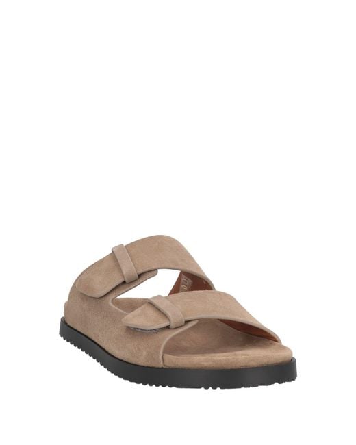 Doucal's Brown Khaki Sandals Leather for men
