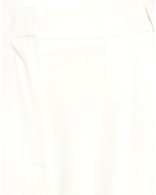 Kaos White Pants Polyester, Viscose, Elastane