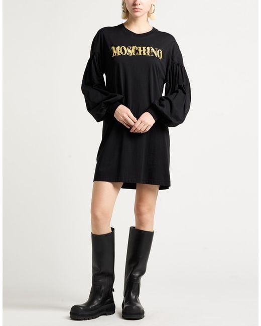 Moschino Black Mini Dress Cotton
