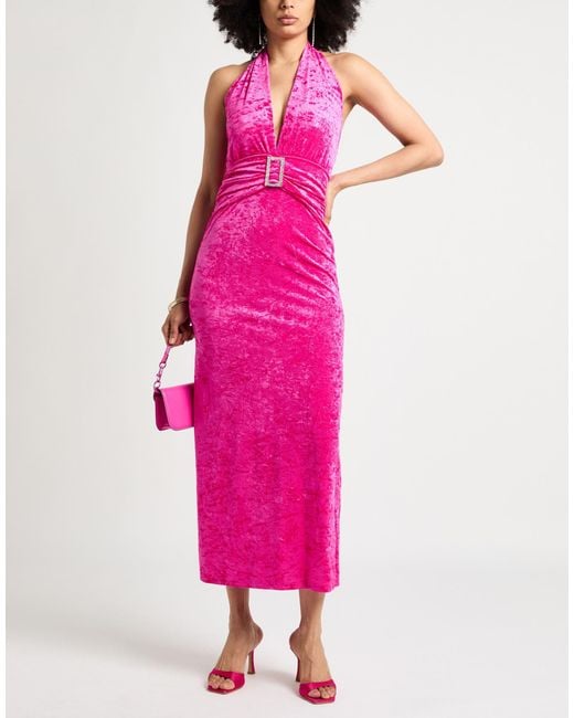 P.A.R.O.S.H. Pink Maxi Dress Polyamide, Elastane
