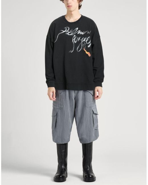 Palm Angels Black Sweatshirt Cotton for men
