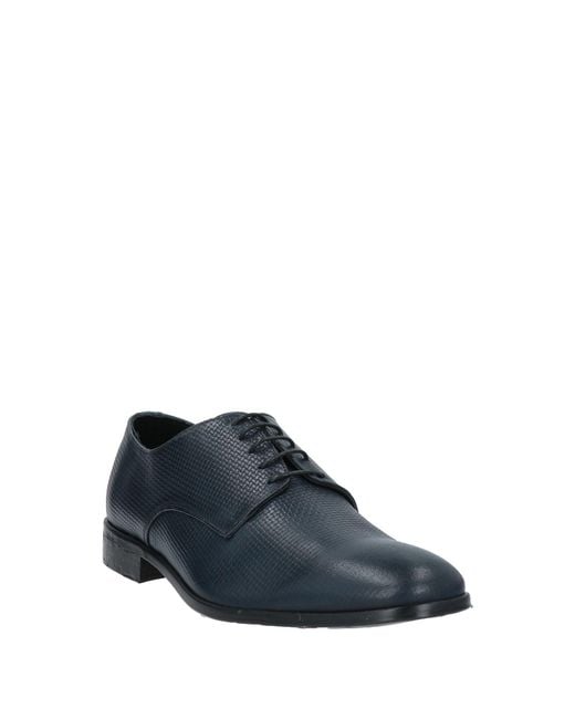 Daniele Alessandrini Blue Midnight Lace-Up Shoes Soft Leather for men
