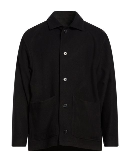 Caruso Black Jacket Wool for men