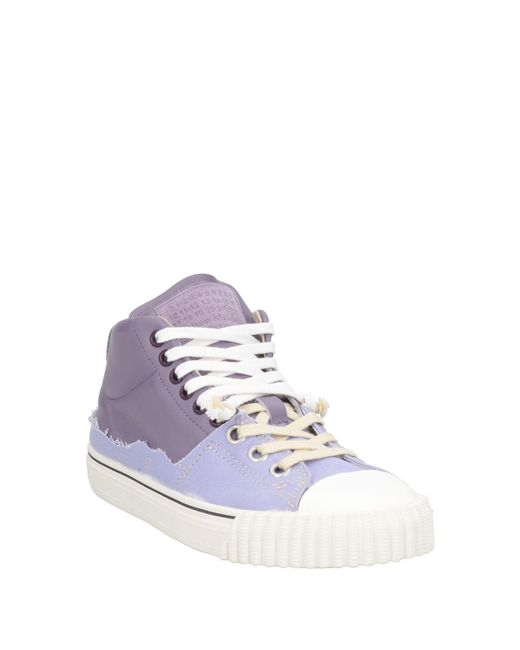 Maison Margiela Purple Sneakers Leather, Textile Fibers