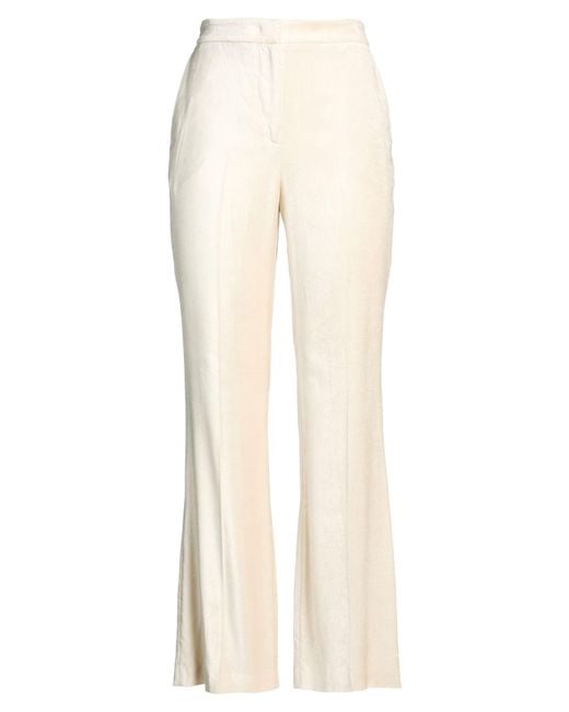 Lardini White Cream Pants Viscose, Pbt