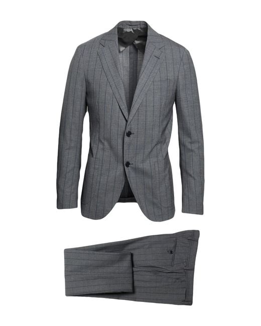 Lardini Gray Suit Wool for men