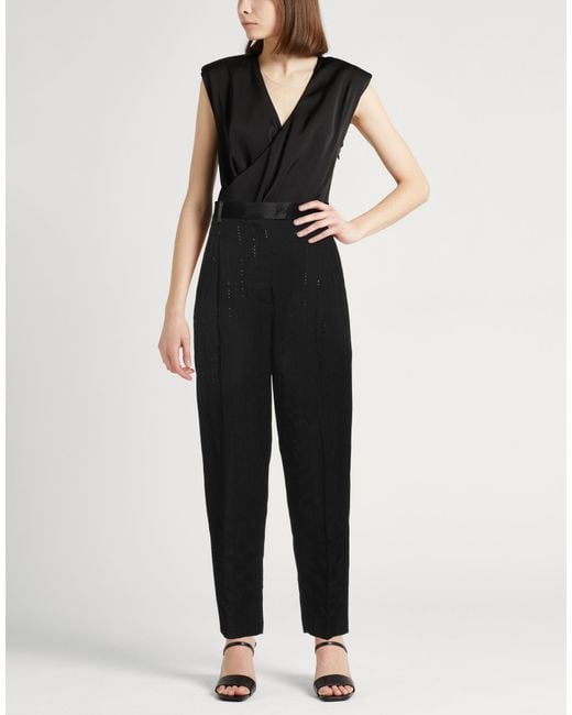 Jucca Black Pants Viscose, Wool, Polyamide, Polyester