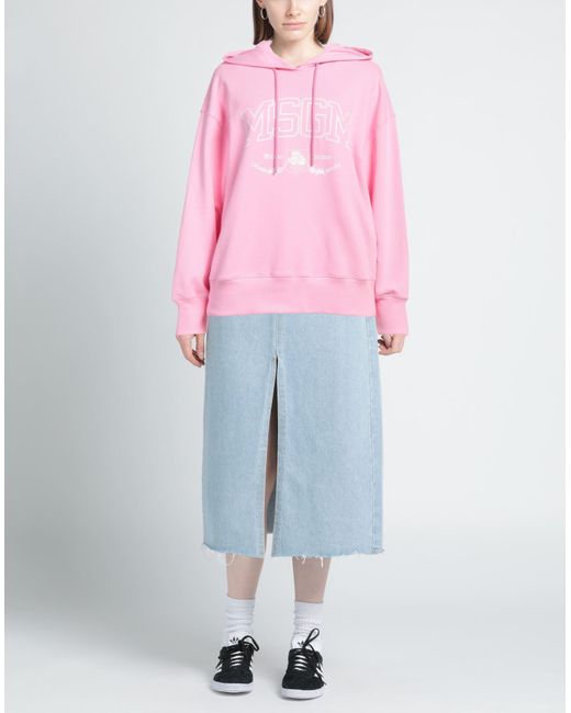 MSGM Pink Sweatshirt Cotton