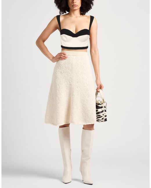 Moschino Natural Cream Top Viscose, Wool, Elastane