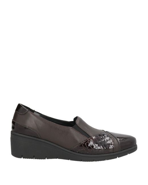 Melluso Gray Dark Loafers Leather