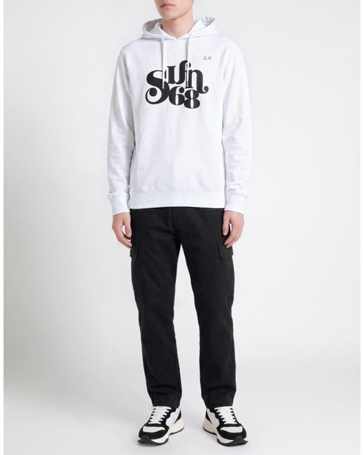 Sun 68 White Sweatshirt for men