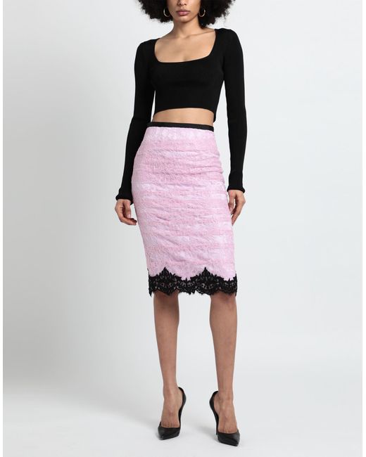 Anna Molinari Pink Midi Skirt