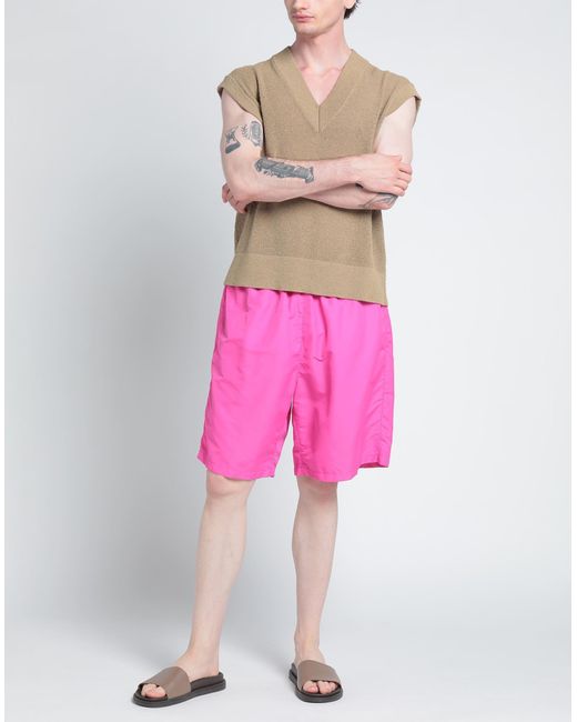Versace Pink Swim Trunks for men