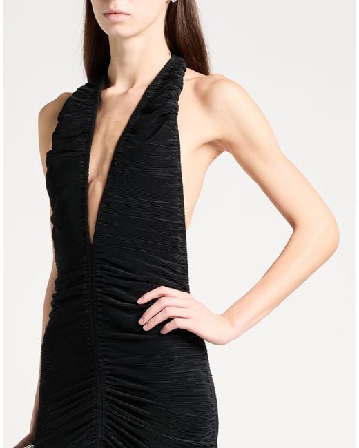 Atlein Black Mini Dress Polyester