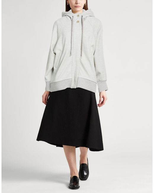 Eleventy Gray Light Sweatshirt Wool, Lyocell, Cotton, Polyamide, Synthetic Fibers