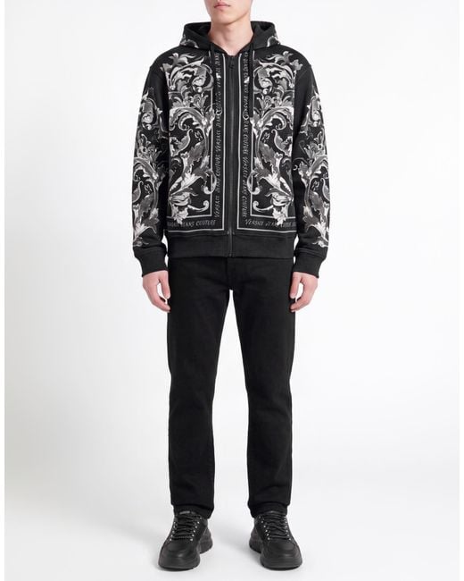 Versace Jeans Couture Black Sweatshirt Cotton for men