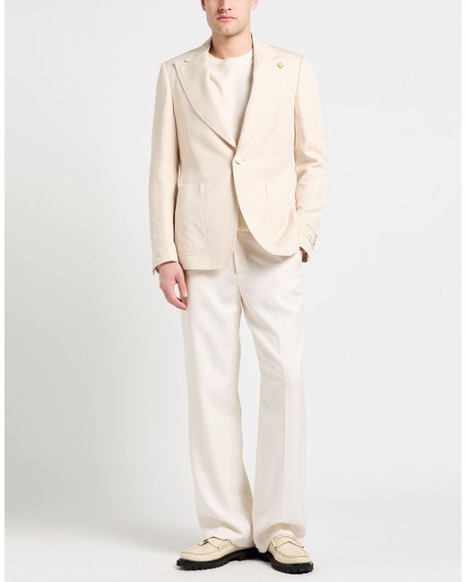 Lardini Natural Blazer Viscose, Silk for men