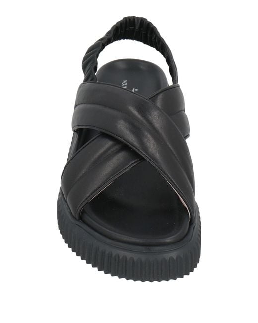 Voile Blanche Black Sandals