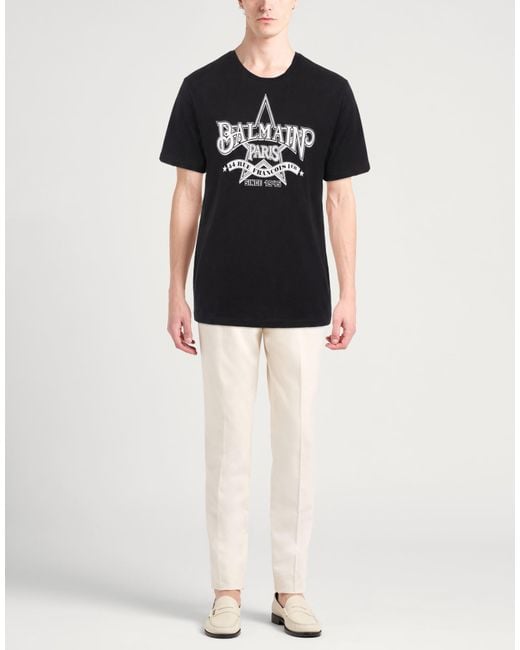 Balmain Black T-Shirt for men